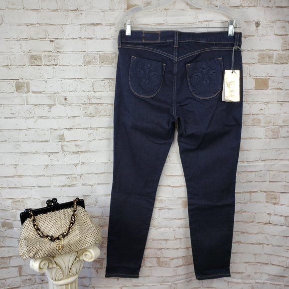 NWT Siwy Jeans Size 31 Hanna Slim Crop in Dark Rebel Rouser Wash Stretch RP $168 - Picture 6 of 14